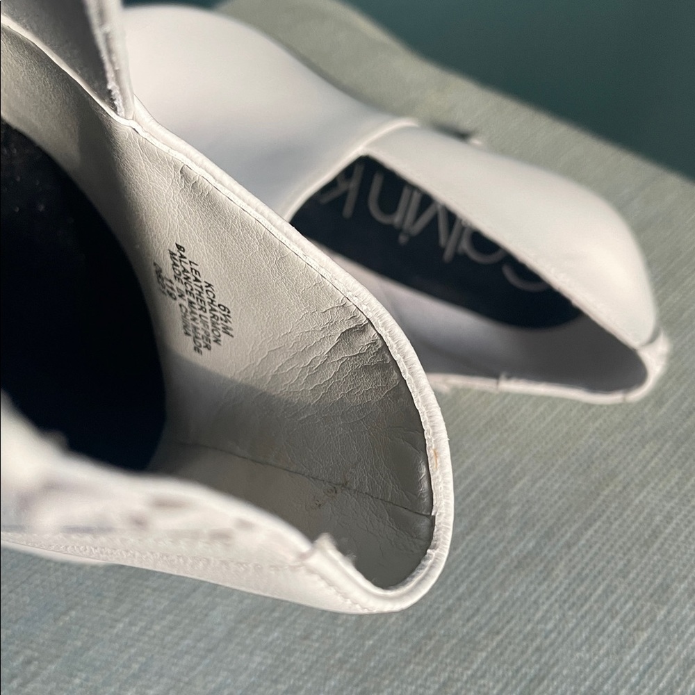 Calvin Klein White Ankle Boots - Picture 9 of 11